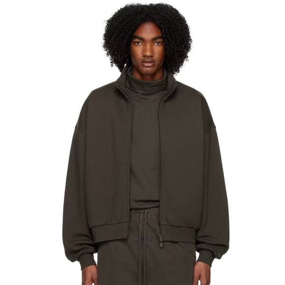 Fear of God ESSENTIALS Gray Full Zip Jacket - Picture 1 of 2